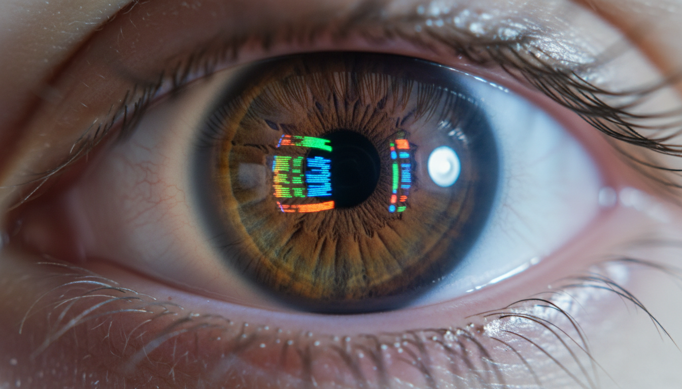 Close-up of a human eye highlighting the importance of lutein and zeaxanthin for vision