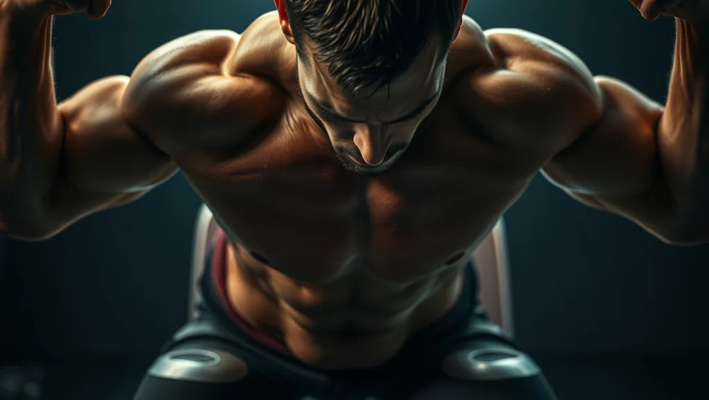 Man performing decline pushups to build upper chest muscles.