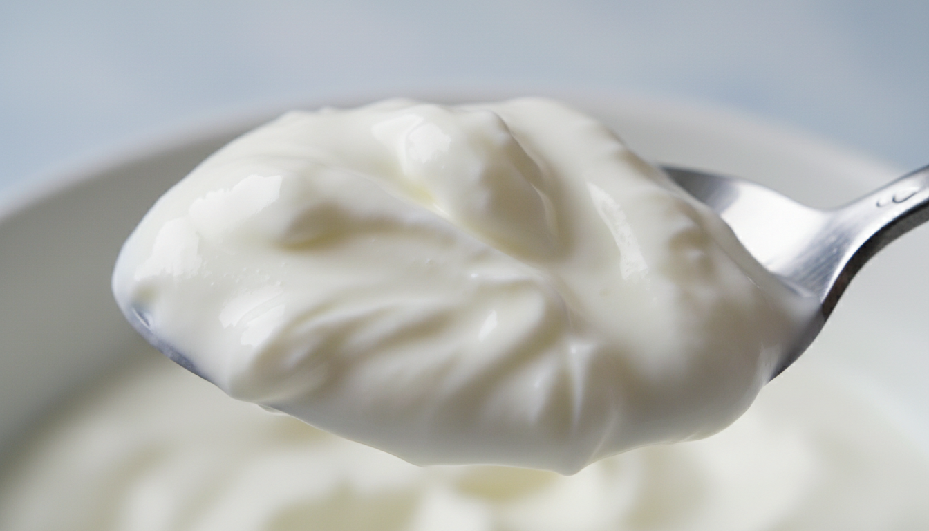 Creamy texture representing favorable greek yogurt macros