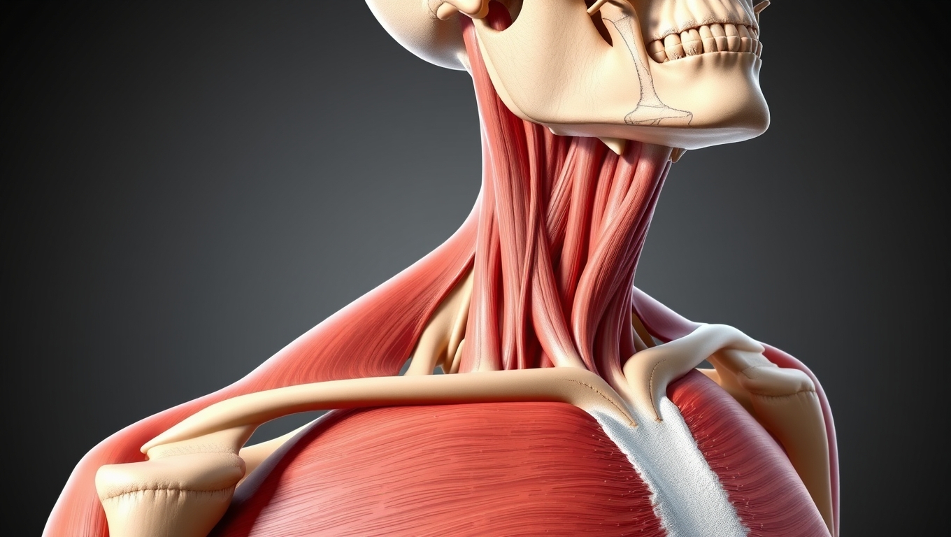 Diagram showing the upper chest muscle fibers connecting to the collarbone