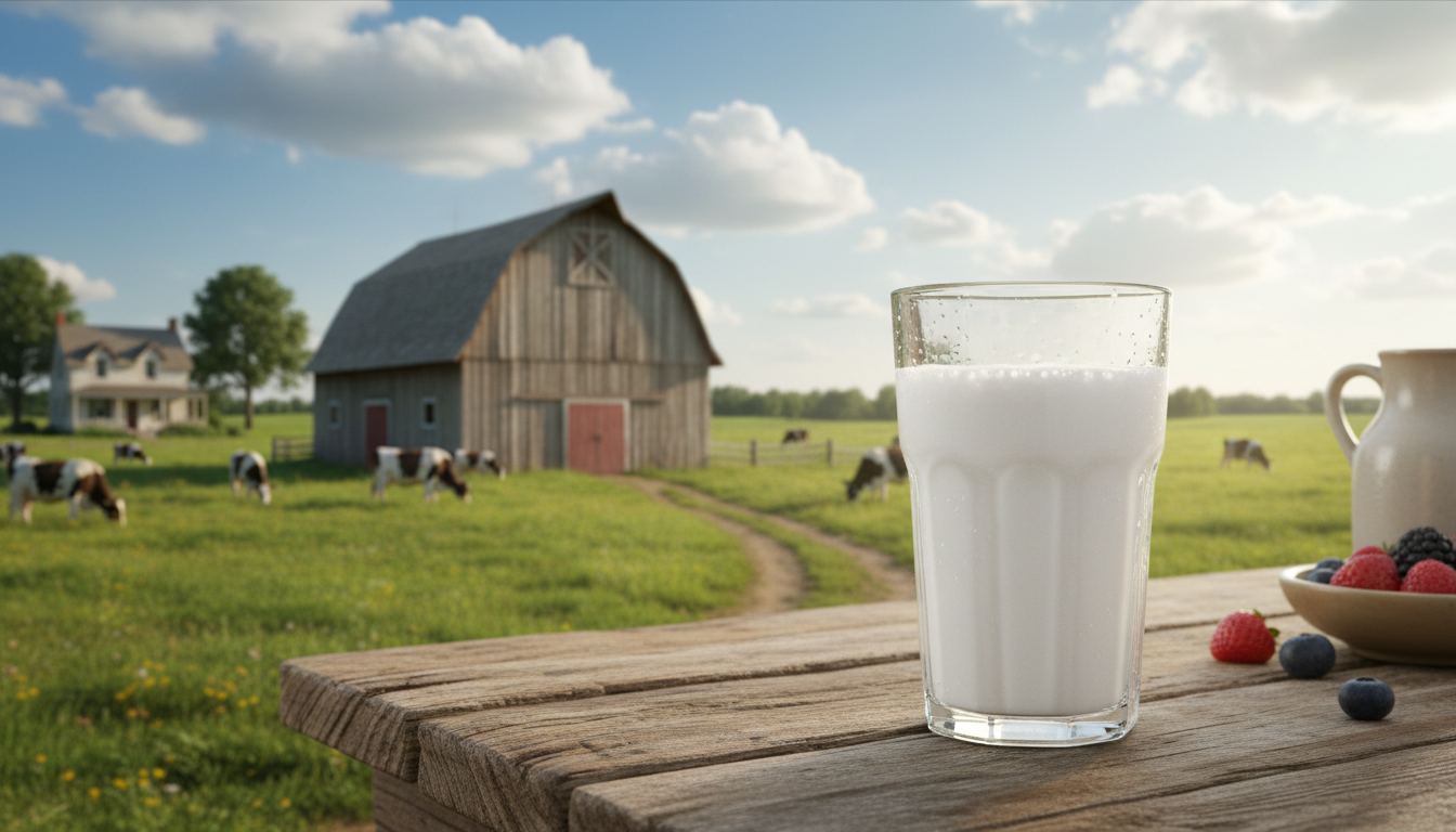 A glass of fresh milk highlighting the benefits of whole milk for a healthy diet